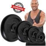 Miweba Sports Hantelscheibe Profi Gusseisen Hantelscheiben HSG - 1.25 - 10 kg, 20 kg, (2er-Set, Hantelscheibenset, Hantel Gewichte Set, Gewicht Scheiben, Muskelaufbau, Workout, Training, Ganzkörpertraining, 2-tlg., 2x 10 kg, Ø 30mm, Gusseisen, 26.5 x 4.0 cm), Gewicht Scheiben Krafttraining Fitnessgerät - Fitness Hantel Zubehör schwarz