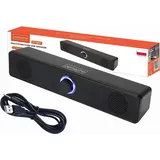 zenwire Mini-Soundbar - Computerlautsprecher - 2.0 USB - für Laptop und Computer - für PC - LED - 18 W - Schwarz