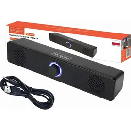 zenwire Mini-Soundbar - Computerlautsprecher - 2.0 USB - für Laptop und Computer - für PC - LED - 18 W - Schwarz