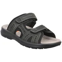 Jomos Pantolette, Sommerschuh, Schlappen, Klettschuh, mit praktischen Klettriemchen Gr. 40, schwarz-grau, , 49618027-40