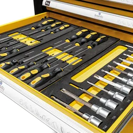 BAMATO Premium Werkstattwagen WORK-550 mit 348-tlg CrV Werkzeugset