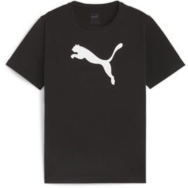 Puma Teamrise Logo Jersey Cotton Jr T-Shirts, Puma Black-puma Weiß, 164