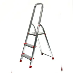 Stehleiter 3 Stufen 134x42cm Alu SZAGATO Stufenleiter 3 Stufen Stehleiter 3 Stufen Aluleiter 3 Stufen Haushaltsleiter 3 Stufen Bockleiter 3 Stufen