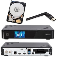 VU+ UNO 4K SE 1x DVB-S2 FBC Sat Receiver Twin Tuner PVR Linux Satellitenreceiver mit 1TB Festplatte und WLAN-Stick 150 MBit/s