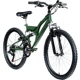 Galano FS180 24 Zoll Mountainbike 130 - 145 cm 21 Gänge Mädchen Jungen Fahrrad ab 8 Jahre MTB Fully Jugendrad V-Brakes