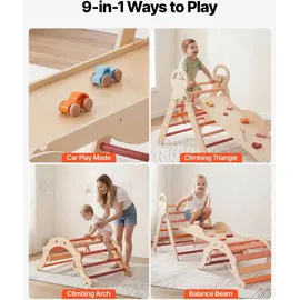 Vevor Kletterbogen 9-in-1 Kletterspielzeug Orange