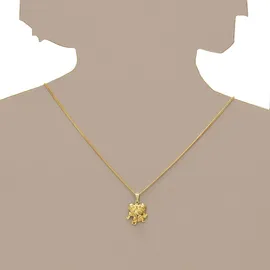 Ostsee-Schmuck Kette mit Anhänger Tierkreiszeichen Zwillinge Gold 333