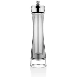 Gewürzmühle Pfeffer/Salzmühle Chilimühle Kartkristall-Kunststoff Ergonomisches Design. Silber