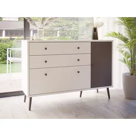 Forte Sideboard Harllson Dekor Weiß / Grau