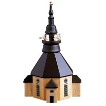 Rudolphs Schatzkiste Miniaturhaus Seiffener Kirche 14,5 x 8,5 x 8,5 cm Braun