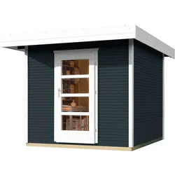 Gartenhaus WEKA "wekaLine 172 Gr.1,anthrazit, 28 mm", grau (anthrazit), Fußboden im Gartenhaus, ohne Rück- und Seitenwand, ohne Dacheindeckung, Holzwerkstoff, Gartenhäuser