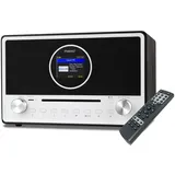 DAB+ Internetradio Maxxo CD03 mit CD-Player, WLAN, Bluetooth, USB, Fernbedienung, Stereo Sound, Radiowecker, Holzgehäuse, Musiksystem