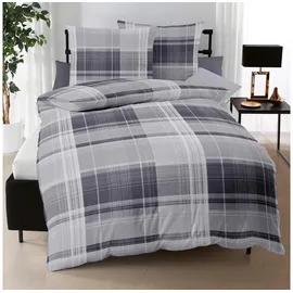 KAEPPEL Interlock Jersey Bettwäsche Tonight Plaid grau 135x200 cm + 80x80 cm - grau