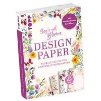 Frechverlag Design Paper A6 Sag's mit Blumen Handlettering-Grundkurs