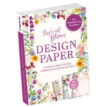 Frechverlag Design Paper A6 Sag's mit Blumen Handlettering-Grundkurs