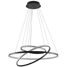 LUCANDE Ezana dimmbar Modern in Schwarz aus Metall 1-flammig Wohnzimmerleuchte