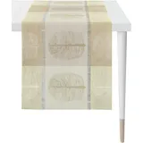 APELT Tischläufer "Vito, LOFT STYLE", grau (natur, grau, beige), B:44cm L:140cm, Polyester, Viskose, Tischdecken, Jacquardgewebe