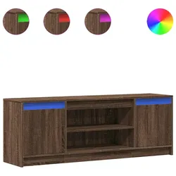 vidaXL TV-Schrank mit LED-Beleuchtung Braun Eichen-Optik 139,5x34x50cm