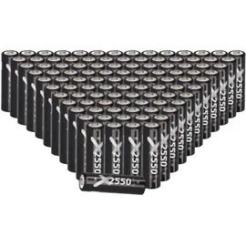 XCell 100x XCell Mignon Akku AA LSD Plus Ni-MH 1,2V 2550 mAh low self-discharge