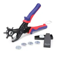 WorkPro Revolverlochzange Lochzange Gürtel Leder Gürtel Puncher 255 MM