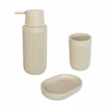 Relaxdays Zahnputzbecher Beige