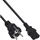 InLine Netzkabel, Schutzkontakt gerade auf Kaltgerätestecker C13, 0,3m, schwarz