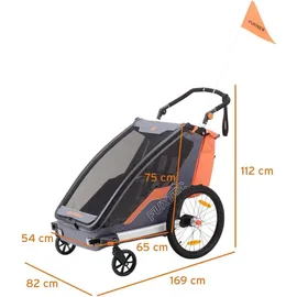 FUXTEC FX-FA1-SET-BLAU Kinderanhänger blau