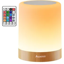 Ideal Auxmir Nachttischlampe LED 13 Farben Touch Lampe Dimmbar USB Fernbedienung