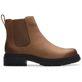 CLARKS Leder-Chelsea-Boots in Hellbraun | Gr.: 37,5