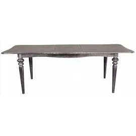 Casa Padrino Barock Esstisch Silber Anthrazit ausziehbar 180 - 230 cm - Tisch