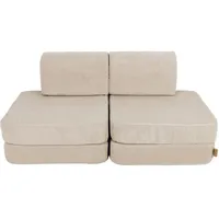 MeowBaby Kindersofa,, Ecru, Textil, 120x25x60 cm, Kinder- & Jugendzimmer, Kindermöbel, Kindersitzmöbel & -tische, Kindersessel & -sofas