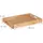 Relaxdays Serviertablett, Holz, Holzwerkstoff, 46x5x31 cm, Tischkultur & Servieren, Tabletts