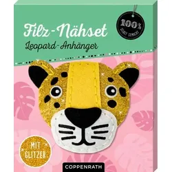 COPPENRATH 72526 Ruck, zuck kreativ! Filz-Nähset Leopard-Anhänger (100% selbst gemacht)