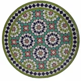 Casa Moro Gartentisch Marokkanischer Mosaiktisch Ankabut Grün Kunsthandwerk aus Marrakesch (70 cm), MT2200, Handmade grün