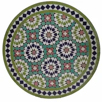 Casa Moro Gartentisch Marokkanischer Mosaiktisch Ankabut Grün Kunsthandwerk aus Marrakesch (70 cm), MT2200, Handmade grün