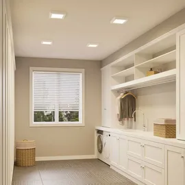 PRIOS LED-Deckenleuchte Alette, weiß, 22,7 cm 24W, dimmbar - Weiß