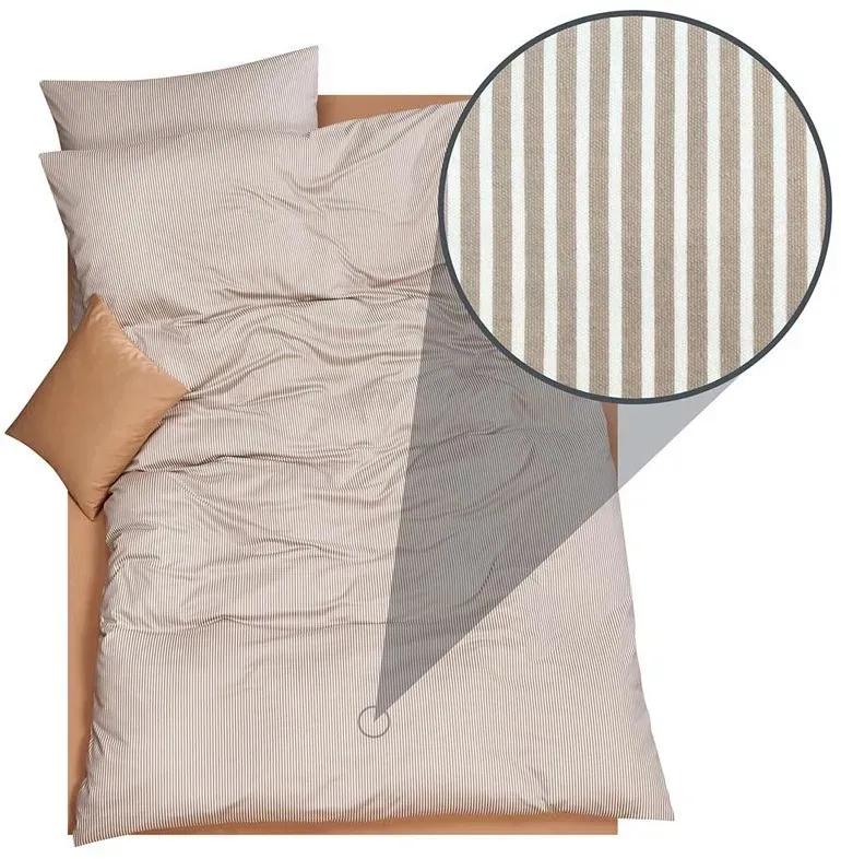 Doris Meyer Interlock-Jersey Bettwäsche Tom beige Kissenbezug einzeln 80x80 cm - beige