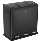 helit the seperator Mülltrenner 3x 20 l schwarz