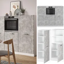 Vicco Küchenzeile R-Line 180 cm Beton/Weiß