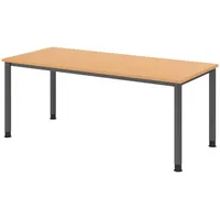 Bümö Schreibtisch Buche, Nachbildung,Buche, Rechteckig, 180x74x80 cm FSC Mix,