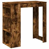 vidaXL Bartisch mit Regal Räuchereiche 102x50x103,5 cm Holzwerkstoff