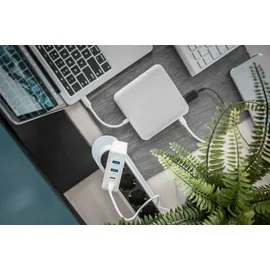 Digitus Universal USB-Ladeadapter 4-Port USB-C / USB A – Weiß