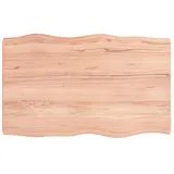 vidaXL Tischplatte 80x50x(2-6) cm Massivholz Behandelt Baumkante