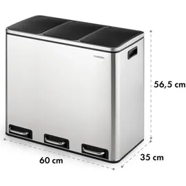 Klarstein Grandmaster Trash 54 l Silber