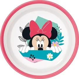 Disney Tataway Disney Minnie Plastikschale für Mädchen in Rosa und Weiß mit rutschfester Unterseite