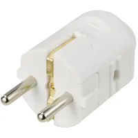 Sygonix SY-6618460 Schutzkontaktstecker Polypropolene (PP) 250 V/AC Weiß