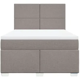 vidaXL Boxspringbett 140 x 200 cm Taupe