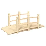 vidaXL Gartenbrücke mit Geländer 150x67x56 cm Massivholz Fichte