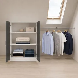 VCM Dachschrägen Kleiderschrank mit Stange Dacho L