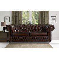 JVmoebel Chesterfield-Sofa, Design Chesterfield Sofagarnitur 3 - Sitzer Couch braun